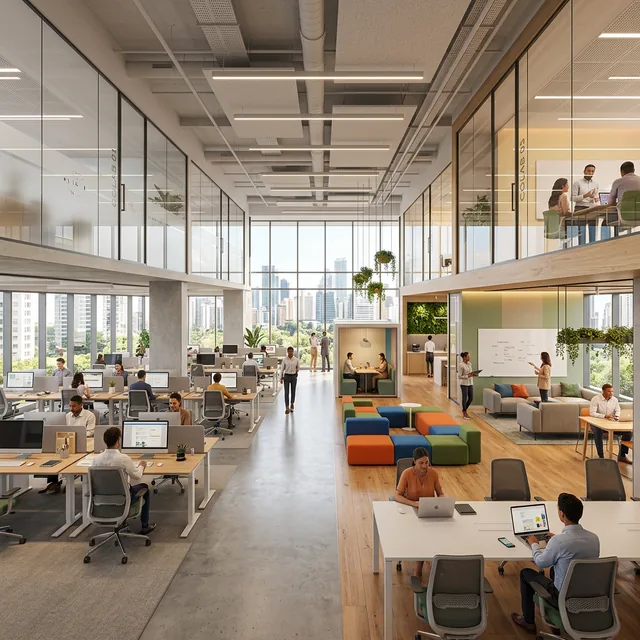 Modern workspace in Mumbai - collaborative office design
