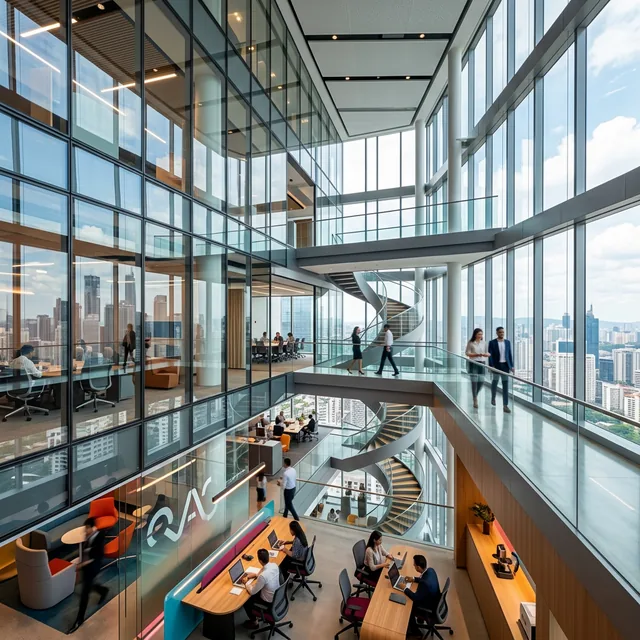 Commercial buildings in Mumbai BKC financial district